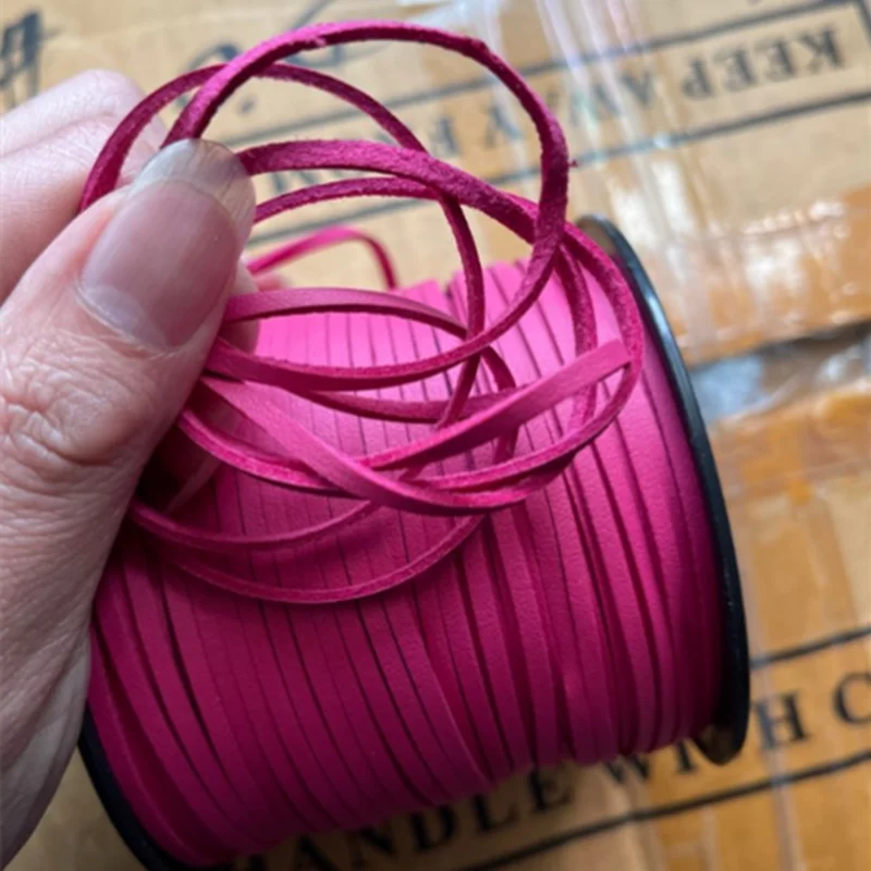 NEW 5yards/Lot 3mm Double Sided Suede Braided Cord Korean Velvet Leather Handmade Beading Bracelet Jewelry String