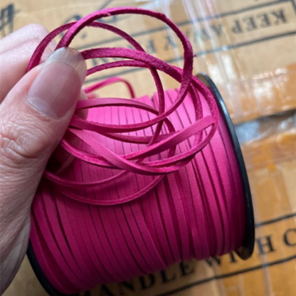 NEW 5yards/Lot 3mm Double Sided Suede Braided Cord Korean Velvet Leather Handmade Beading Bracelet Jewelry String