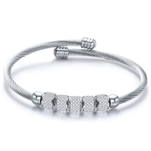 Drop Shipping Fashion Woman Bracelet and Bangles With Magnetic Clasp Women Stainless Steel Bracelet Bangles Jewelry