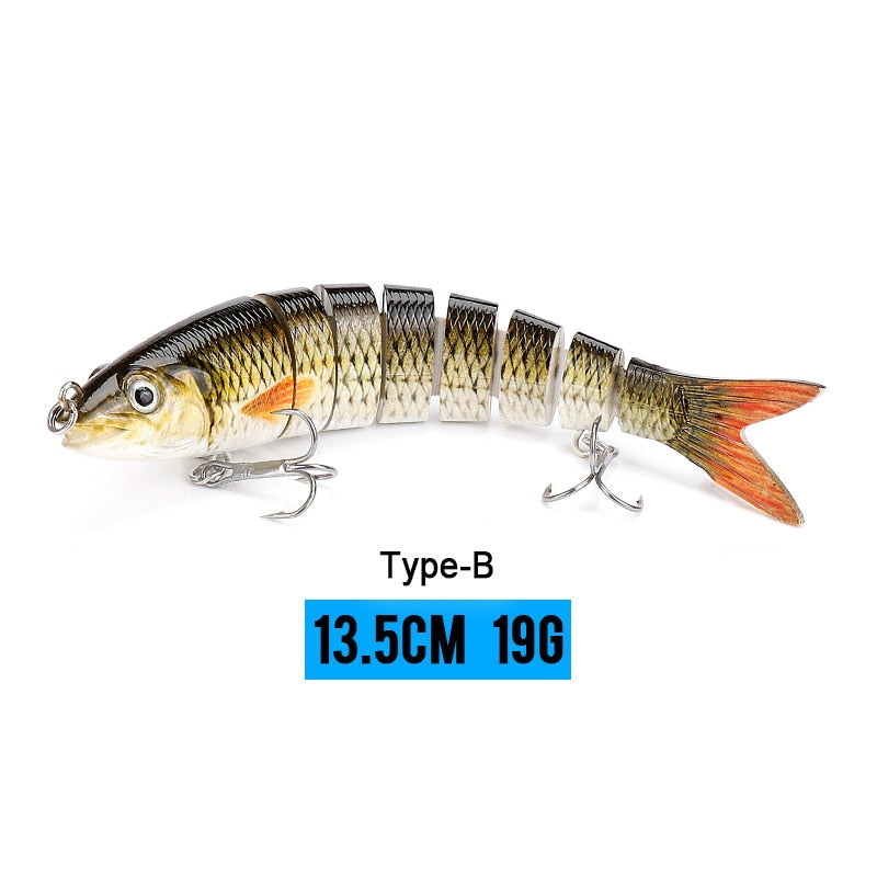 VTAVTA 10/14cm Sinking Wobblers Fishing Lures Jointed Crankbait Swimbait 8 Segment Hard Artificial Bait for Fishing Tackle Lure