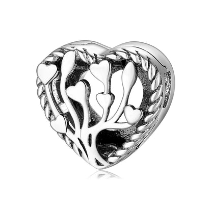 High Quality Clip Beads 925 Sterling Silver Hearts and Round Charms Fit Original Reflexions Bracelet Charms Jewelry Making