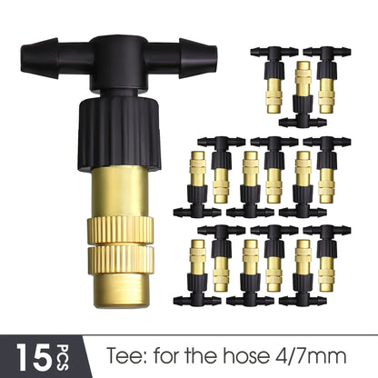 MUCIAKIE 5m-50m Automatic Garden Watering System Kits Self Garden Irrigation Watering Kits Micro Drip Mist Spray Cooling System