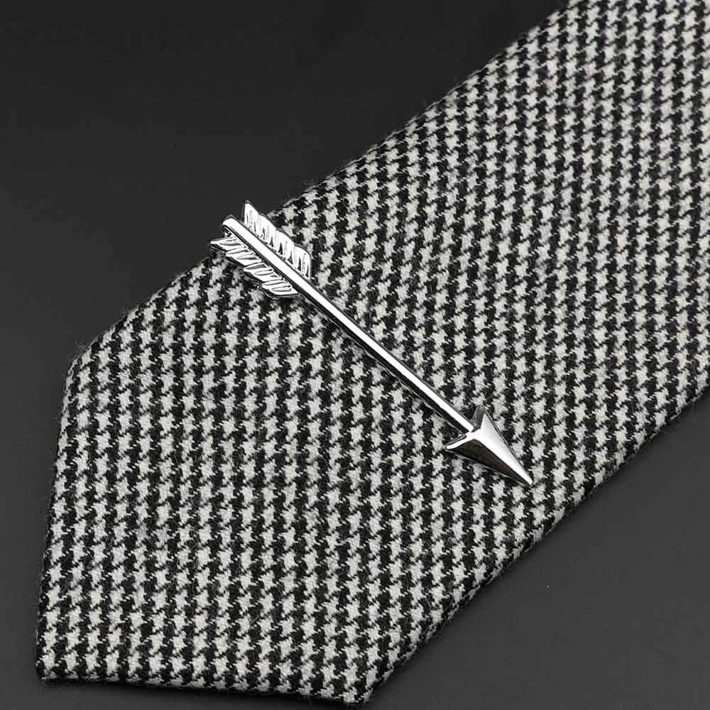 1 Piece Chrome Stainless Glasses Car Airplane Fork Spoon Shape Metal Tie Clip for Men Necktie Clips Pin for Mens