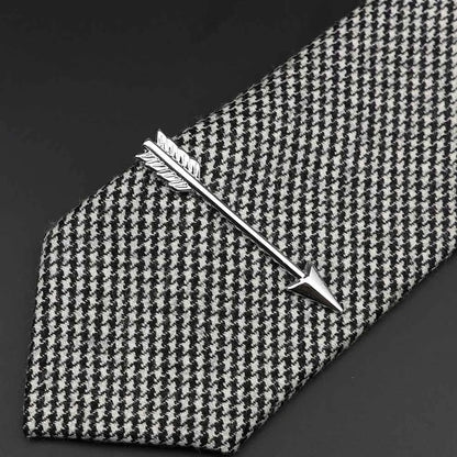 1 Piece Chrome Stainless Glasses Car Airplane Fork Spoon Shape Metal Tie Clip for Men Necktie Clips Pin for Mens
