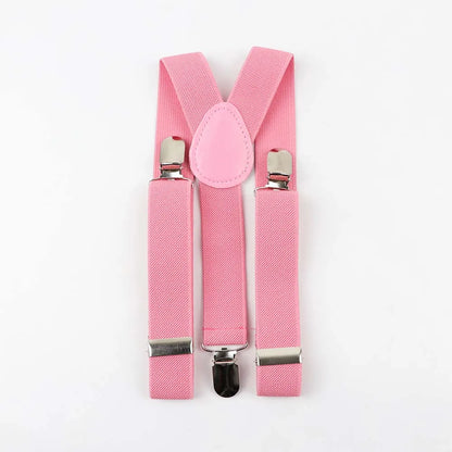 Solid Color Children Belt Baby Boys Suspenders Polyester Y-Back Braces Adjustable Elastic Kids