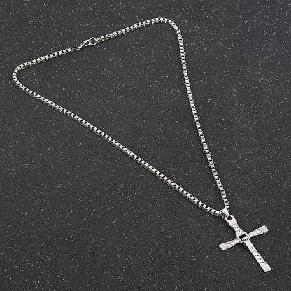 Choker Necklaces for Women 2022 Gun Cross Pendant Crystal Rhinestone Chain Necklace Women Men Punk Chains Jewelry