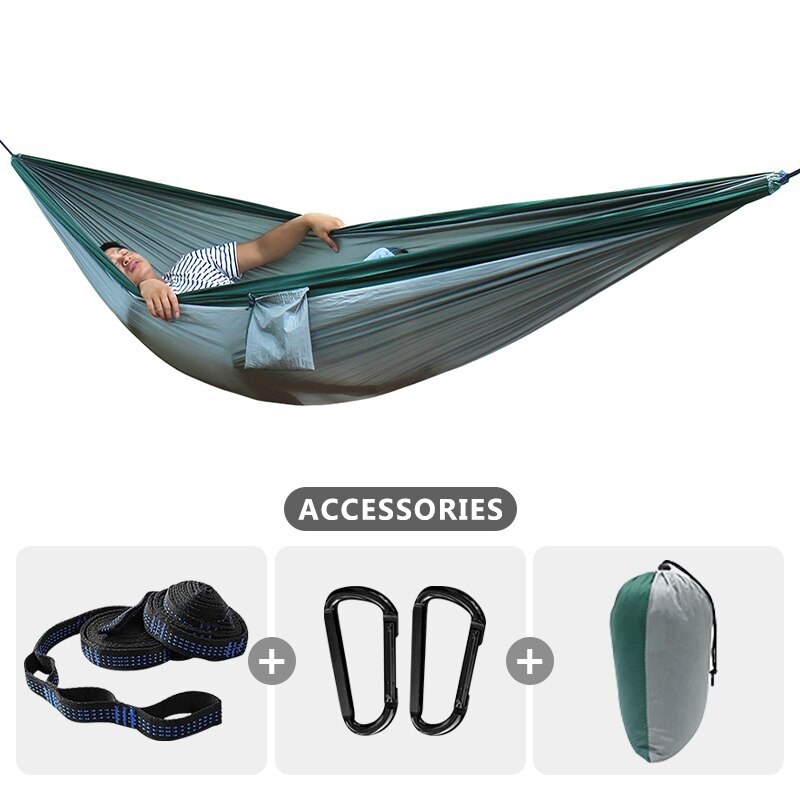 2-3 Person Large Size 300x200cm Hammock Outdoor Survival Camping Portable Hammock Leisure Patio Garden Terrace Double Traveling