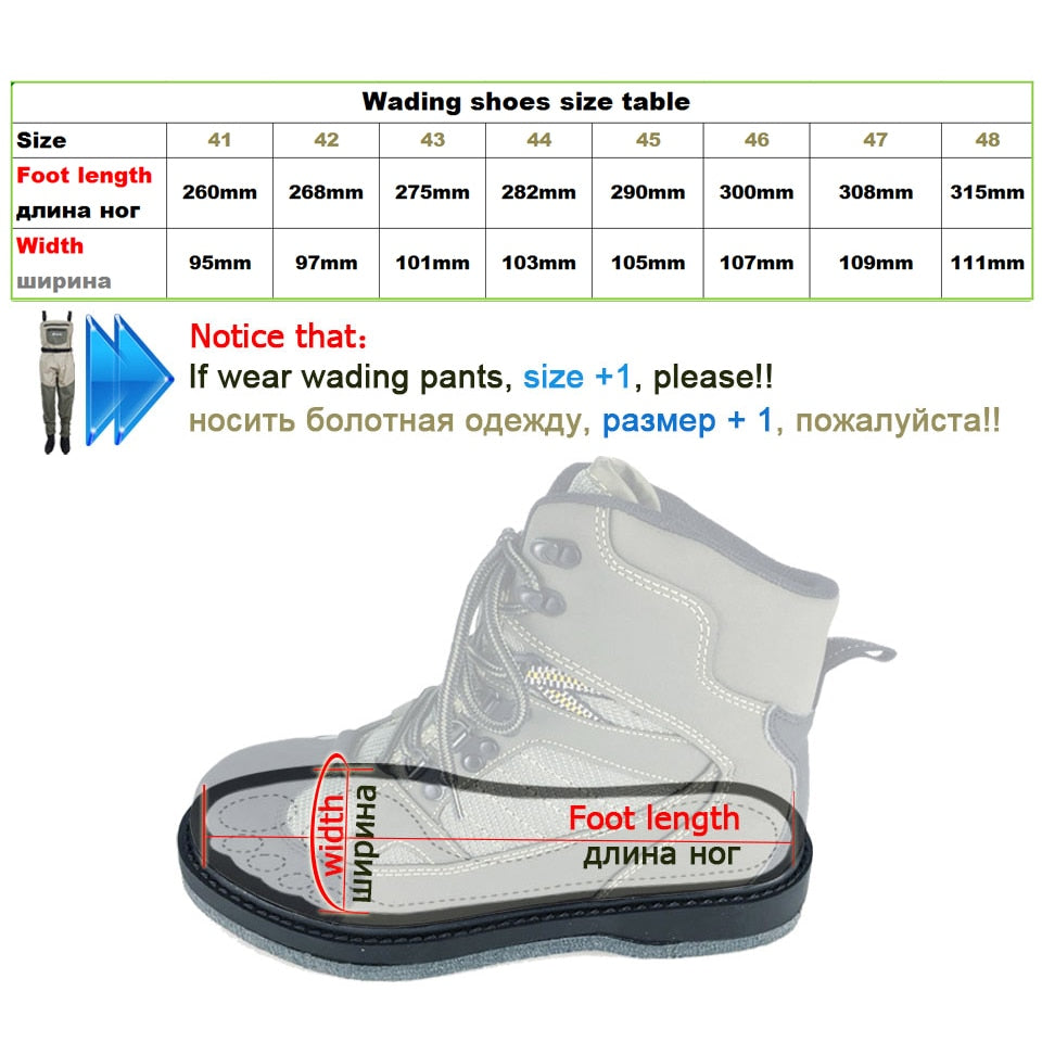 JEERKOOL Fly Fishing Waders Shoes Waders Fishing Wading Shoes & Pants Fishing Boots Aqua Set Rock Sports Waders Felt Sole Hunt
