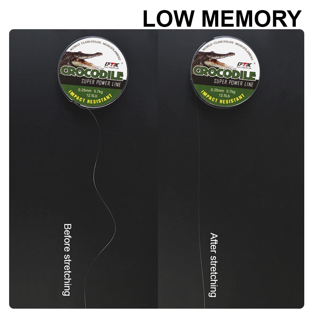 FTK Ice Fishing Nylon Line 0.08mm-0.25mm 2.9-12.5lb 1.3kg-5.7kg Strong Brand Leader Line Clear Fishing Line Peche Accesoires