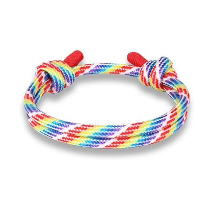MKENDN New Arrival High Quality Braided Rope Multi-Layer Survival Bracelets Men Trendy Simple Coloful Male Braid Anklets Women