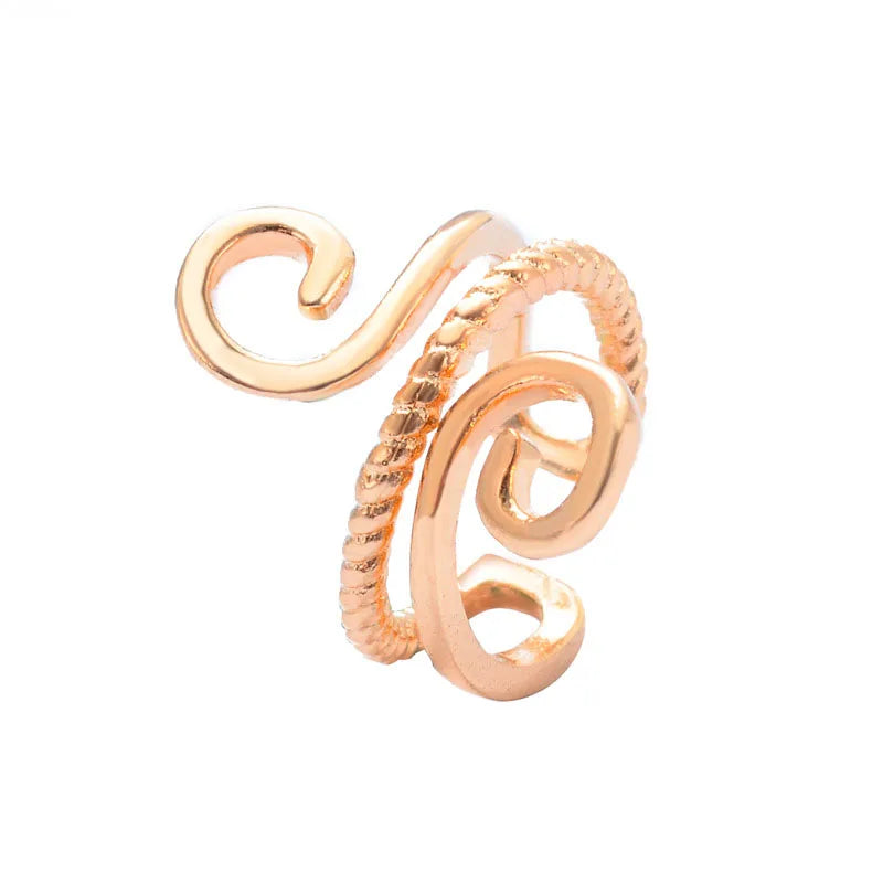 Modyle 1 Pcs Vintage Crown Flower Leaf Ear Cuff Non Pierced Clip Earrings for Women Trendy Punk Small Carved Hollow Crystal