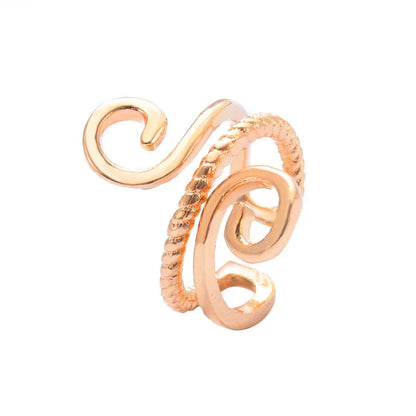 Modyle 1 Pcs Vintage Crown Flower Leaf Ear Cuff Non Pierced Clip Earrings for Women Trendy Punk Small Carved Hollow Crystal