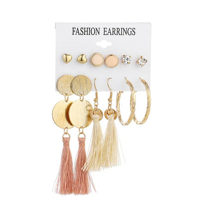 Crystal Simulated Pearl Earrings Set Women Jewelry Accessories Piercing Ball Stud Earring Kit Bijouteria Brincos