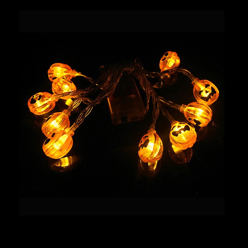 1.5M 10LED Halloween Horror Pumpkin Skull Led String Light Bat Ghost Outdoor Lamp Garland for Halloween Party Home Hanging Decor