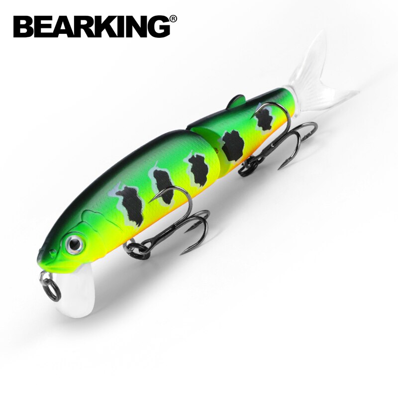 Bearking 11.3cm 13.7g  Hot Fishing Lure Minnow Quality Professional Bait Swim Bait Jointed Bait Equipped Black or White Hook