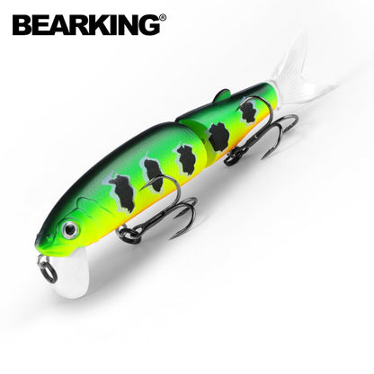 Bearking 11.3cm 13.7g  Hot Fishing Lure Minnow Quality Professional Bait Swim Bait Jointed Bait Equipped Black or White Hook