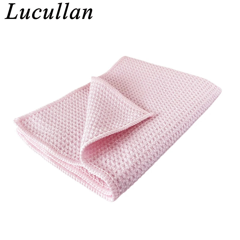 Lucullan Magic Power Super Absorbancy Waffle Weave Cloth 30X40CM 380GSM Microfiber Towels for Glass Paint and Interior