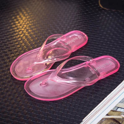 LCIZRONG Cartoon 13 Styles Women Jelly Flip Flops 36-41 Size Beach Flat Slippers Fashion Fruit Transparent Animal Creative Shoes