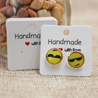 Mulit Size DIY Handmade  Jewelry Earring Packing Card Cute Stud/Drop Earring Display Card 100pcs Per Lot