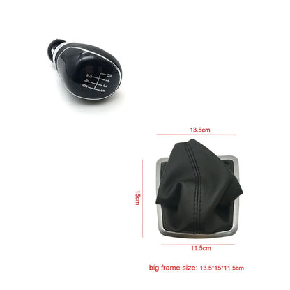 5/ 6 Speed Gear Shift Knob With Leather Boot for Ford Focus MK2 II FL 2005 2006 2007 2008 2009 2010 2011 2012 2013 2014