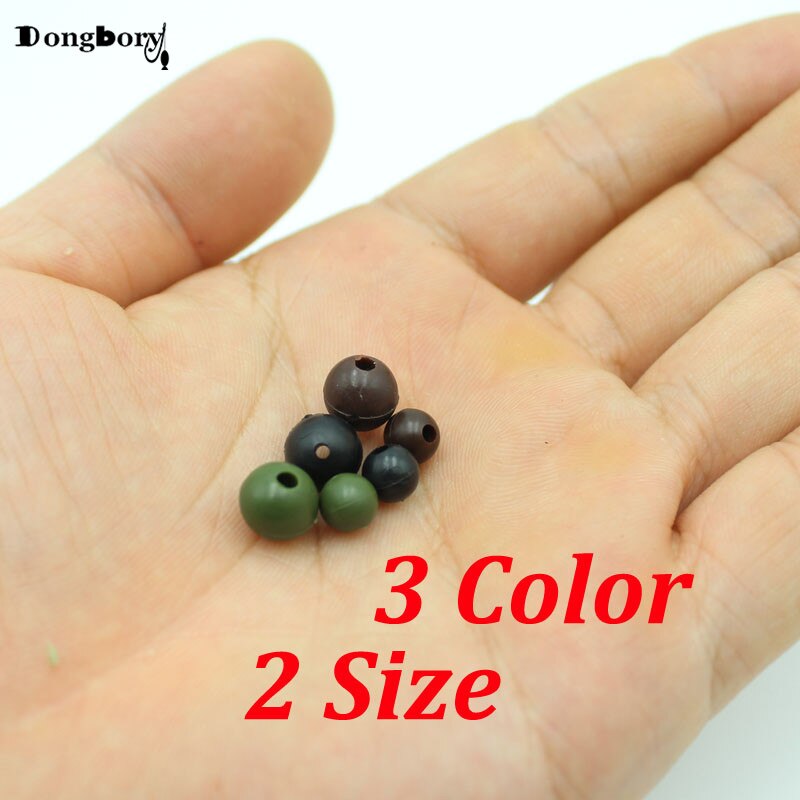 100x Soft Rubber Shock Beads Floating Rig Carp Fishing Bore Beads Chod Helicopter Rigs Beads Shank Bead Carp Fishing Accessories