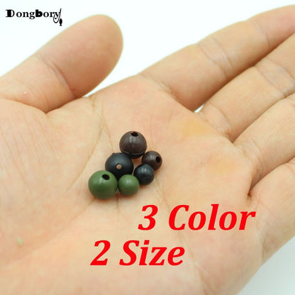 100x Soft Rubber Shock Beads Floating Rig Carp Fishing Bore Beads Chod Helicopter Rigs Beads Shank Bead Carp Fishing Accessories