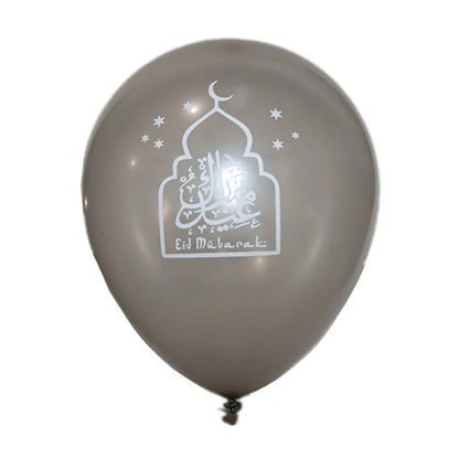 10pcs Transparent EID MUBARAK Decor Balloons Ramadan and Eid Decoration Muslim Islamic Decor Gold Balloon Ramadan Party Supplies