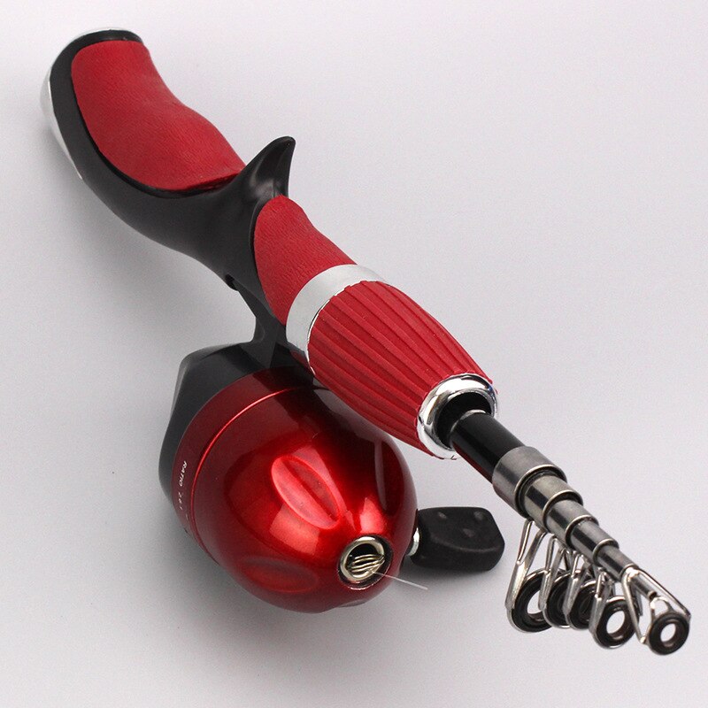 Carbon Fiber Rod Superhard Boat Ice Fly Lure Fishing Rod With High Quality Fishing Reel Fishing Tackle Set De Pesca 1.4m Length