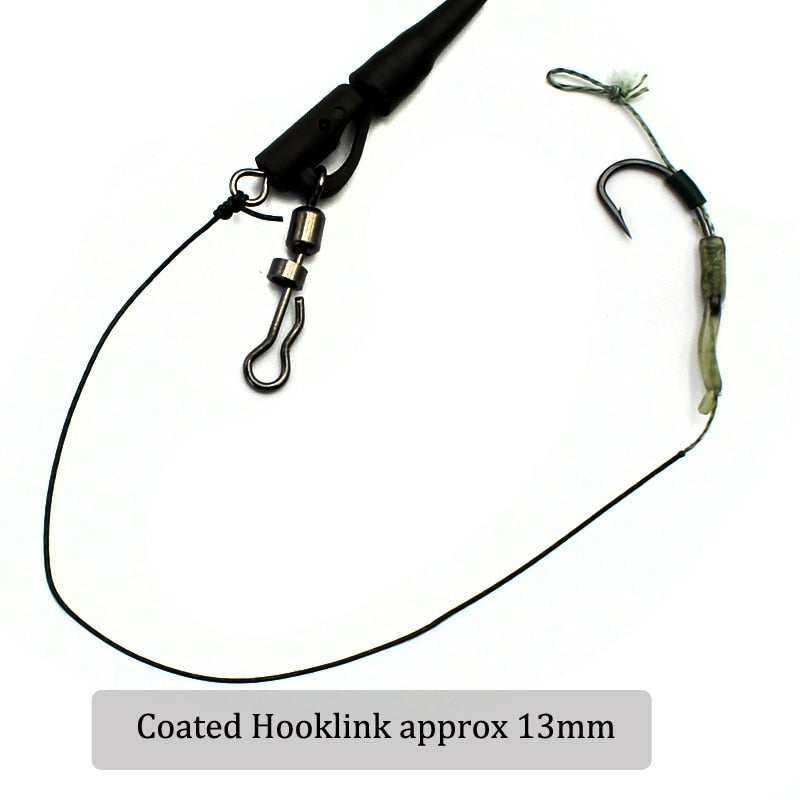 Ready Tie Carp Fishing Hair Rigs Terminal Tackle Link Hook Fishing Chod Loop Swivel Accessories Fishing Leadcore Multisize Hooks