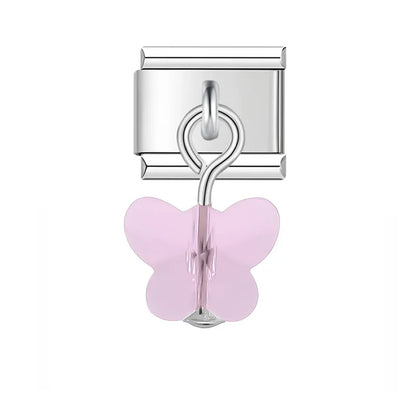 Hapiship 9mm Width New Original Daisy I Love You Heart Flower Italian Charm Fit Bracelet Stainless Steel Jewelry Making DJ047