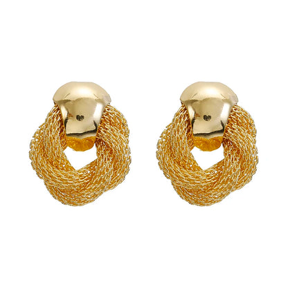 ZA Metal Maxi Statement Vintage Clip on Earrings Without Piercing  for Women Earrings Party Jewelry
