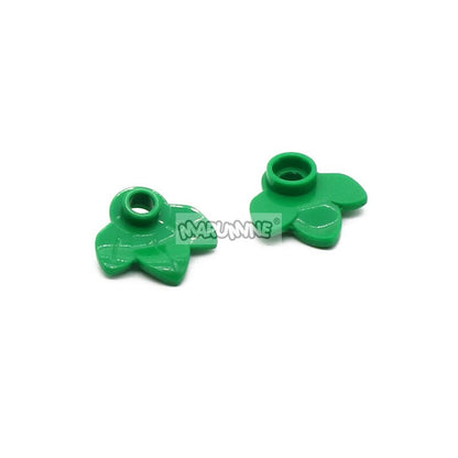 MARUMINE 100PCS Pumpkin Leaf Idea Stalk Grass Flower 32607 Part Classic Bricks Pieces Construction MOC Blocks Educational Toys