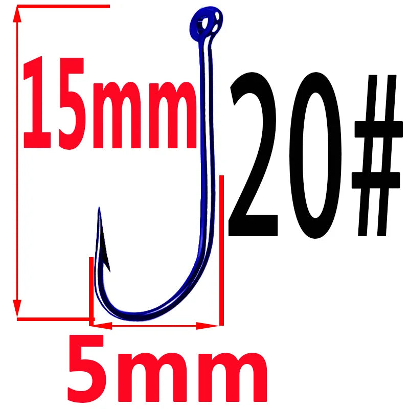 50pcs Fishing Hooks Fishing Tackle Durable Fishhooks Carp Barbed Hook Ocean River Lake  Bait Lure Fish Tool