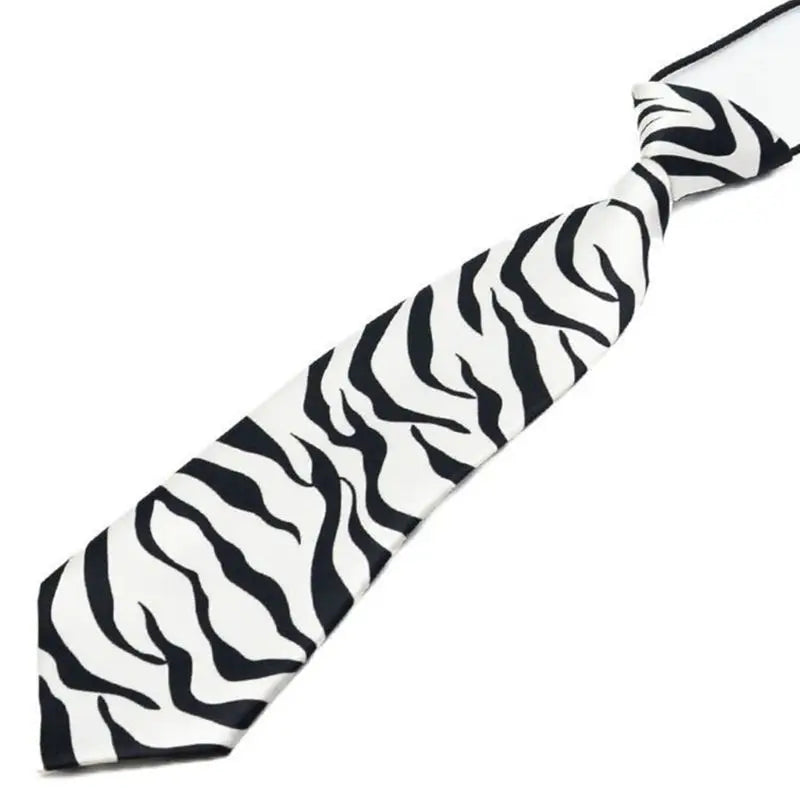 Pre-Tied Elastic Necktie Rainbow Stripes Leopard Apple Print Boys Kids Imitation Silk Ties Stage Performance Party Costume