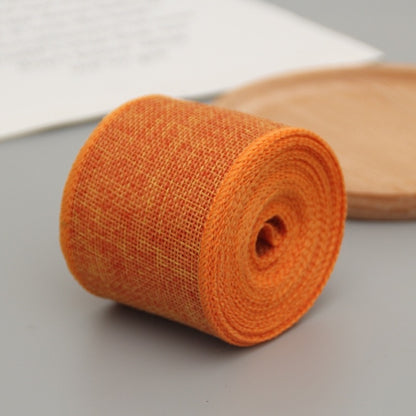 6Yards/Roll Ribbon Imitation Hemp Ribbon Wire Linen Ribbon Christmas Decoration