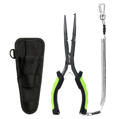 Booms Fishing F03 Fisherman's Fishing Pliers 23cm Long Nose Hook Remover Tools Stainless Steel Line Cutter Scissors