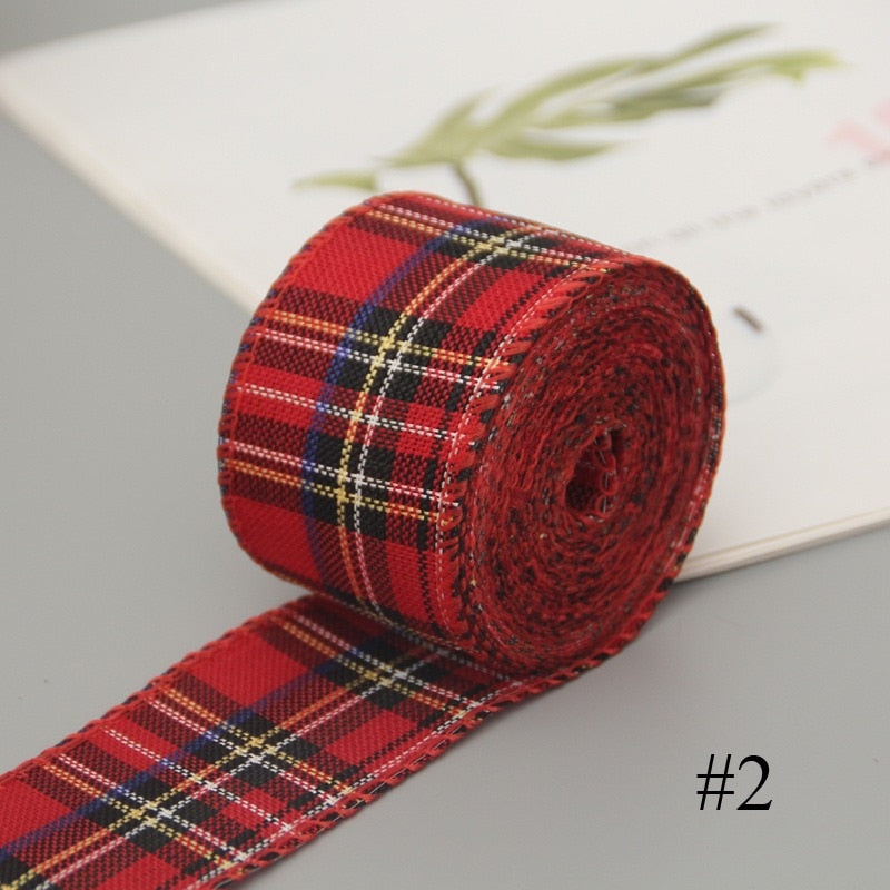 6Yards/Roll Ribbon Imitation Hemp Ribbon Wire Linen Ribbon Christmas Decoration