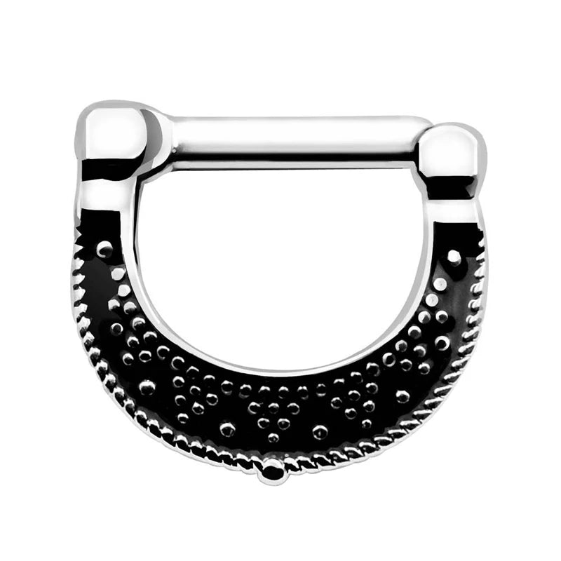 Indian Nose Piercing Septum Clicker Real Clip Rings Piercing Jewelry Septum Tribal Hoop Nose Ring Body Piercing Septo Indiano