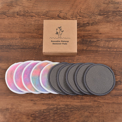 Cotton Demaquillant 10Pcs Bamboo Makeup Remover Reusable Cotton Pads Washable Rounds Clean Facial Cotton Reusable Makeup Tools