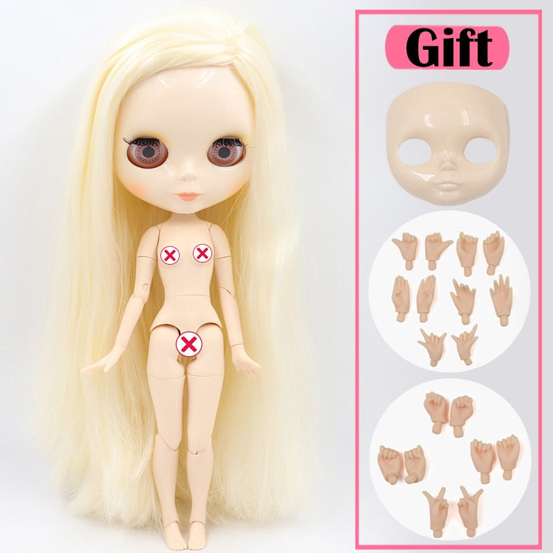 ICY DBS Blyth Doll No.3 Glossy Face White Skin Joint Body Special Price 1/6 BJD To