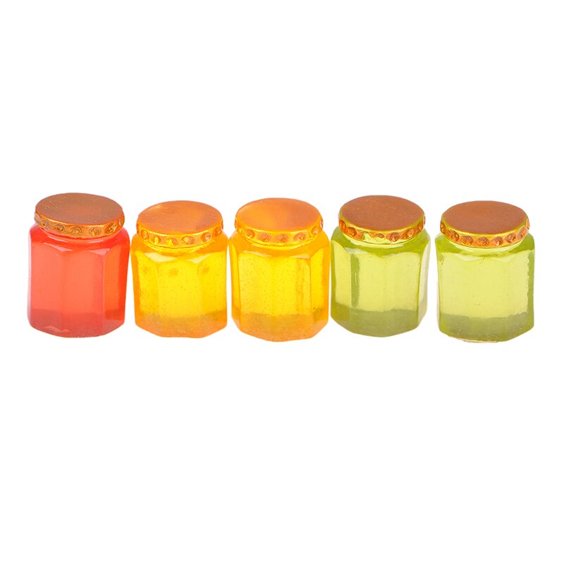 1/2/4/5pcs 1:12 Dollhouse Miniature Food Snacks Glass Jars Candy Bar Food Jar Kitchen Decoration Dolls Accessories Children Toys