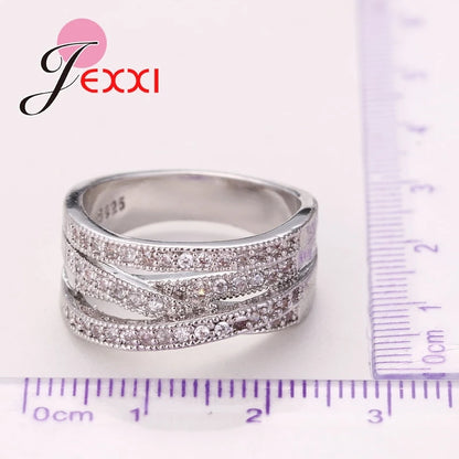 Big Sale Brand Fashion Original Design 925 Sterling Silver Jewelry Cubic Zircon Crystal Engagement Wedding Rings for Women Y2K