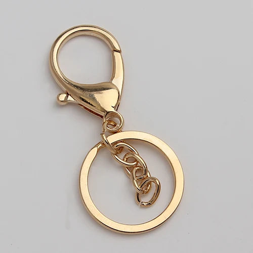 Louleur Key Chain Key Ring Keychain Bronze Rhodium Gold Color 28mm Long Round Split Keyrings DIY Jewelry Making