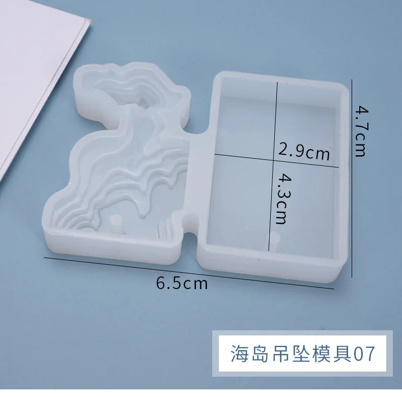 1PC Transparent Manual Three Cubic Resin Molds Pendant DIY Silicone Mold Dried Flower Jewelry Tools Accessories