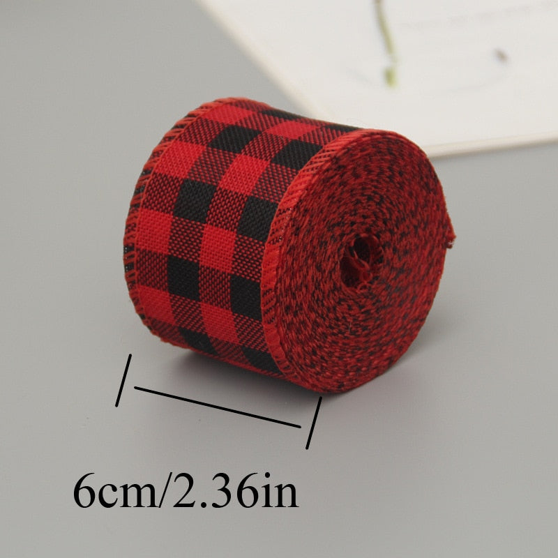 6Yards/Roll Ribbon Imitation Hemp Ribbon Wire Linen Ribbon Christmas Decoration