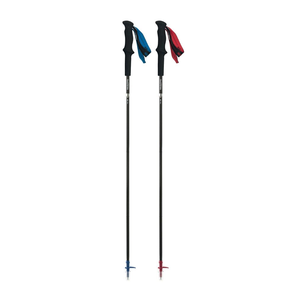 Naturehike Carbon Fiber 4 Section Ultralight Trekking Poles Tungsten Steel Walking Stick Trail Running Hiking Alpenstock