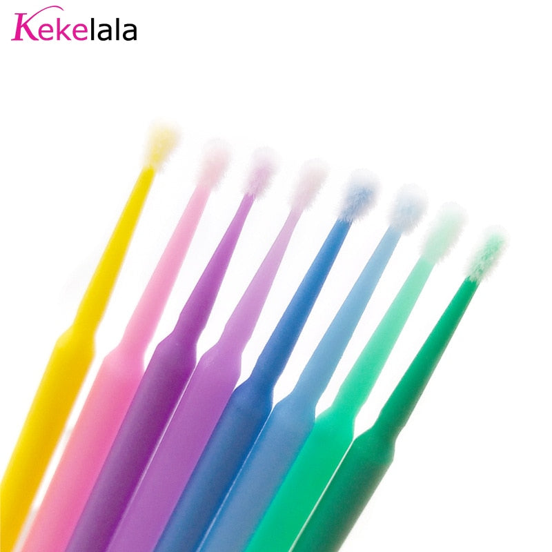 Kekelala 100pcs/Bottle Eyelash Extension Cleaning Swabs Lash Lift Glue Remover Applicators Microblade Makeup Micro Brushes Tool