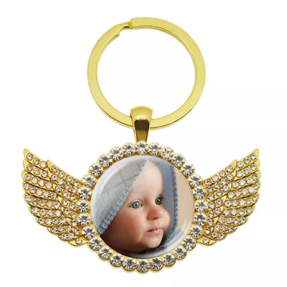 Personalized Custom Keychain Photo Mum Dad Baby Children Grandpa Parents Custom Designed Photo for Family Anniversary