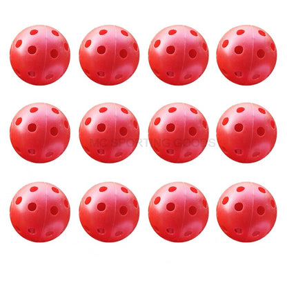12pcs/Lot Indoor Golf Ball Golf Practice Balls Golf Light Ball Have Hole Golf Training Aids 7 Colors to Choose Drop Shipping New