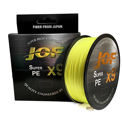 JOF Braided Fishing Line 9 Strands 500M 300M 100M Carp Fishing Line Saltwater Fishing Weave PE Multifilament X9